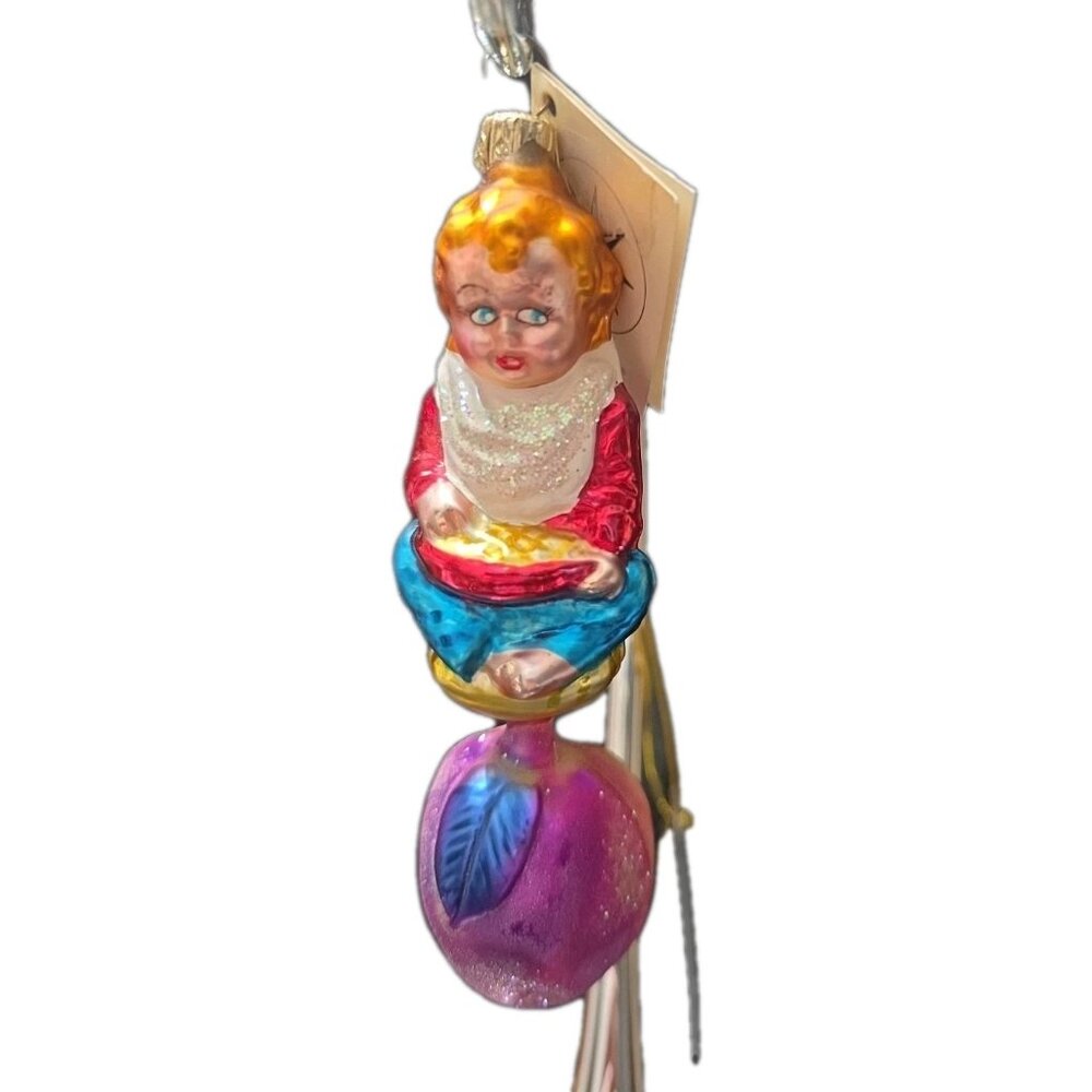 Radko CHRISTMAS PIE (plum) rare vintage drop ornament 95-135-0 NEW w/tag MINT